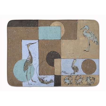 Carolines Treasures Carolines Treasures 8103-RUG Blue Heron Machine Washable Memory Foam Mat 8103-RUG